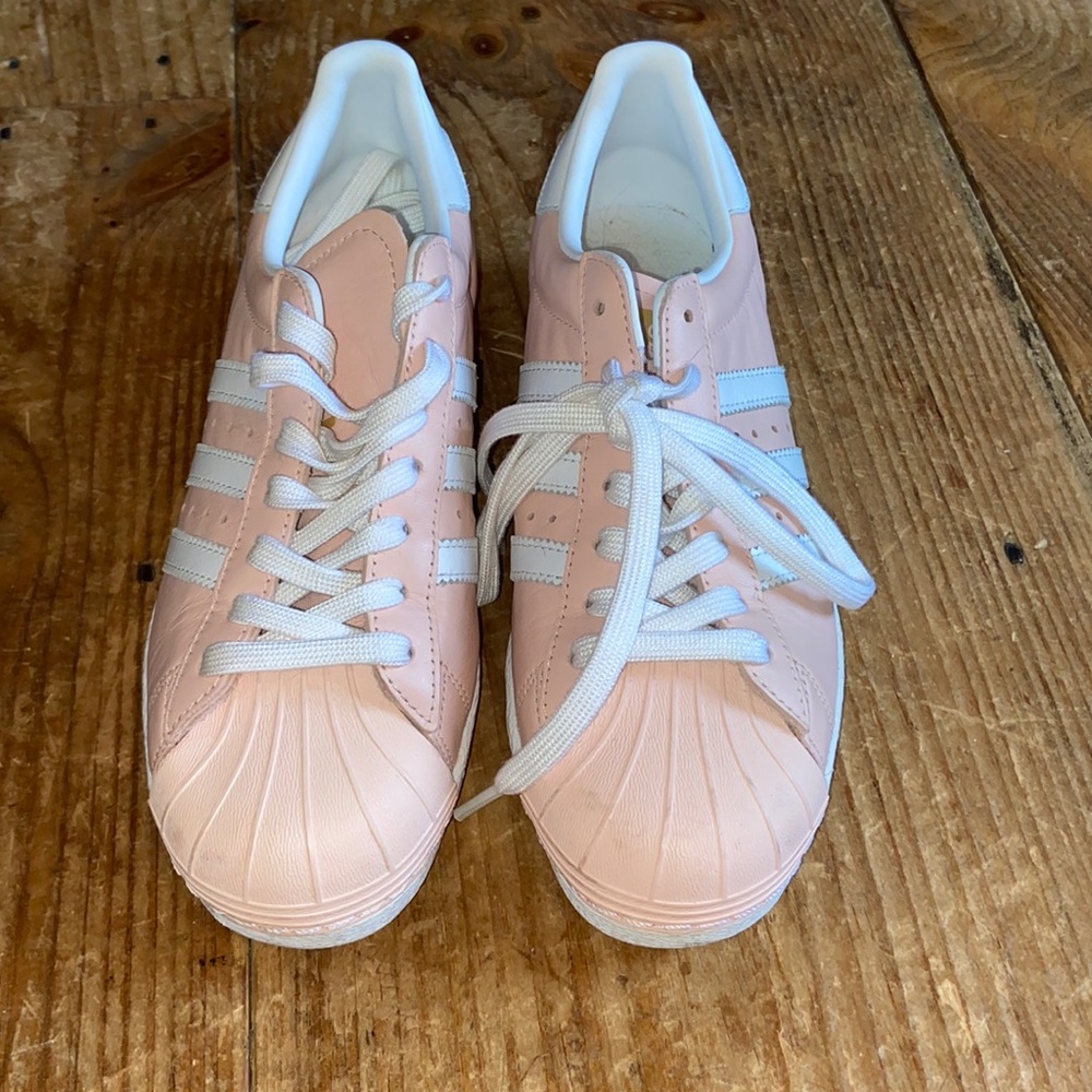 ADIDAS - Pink/White Custom Sneakers (Size 7)